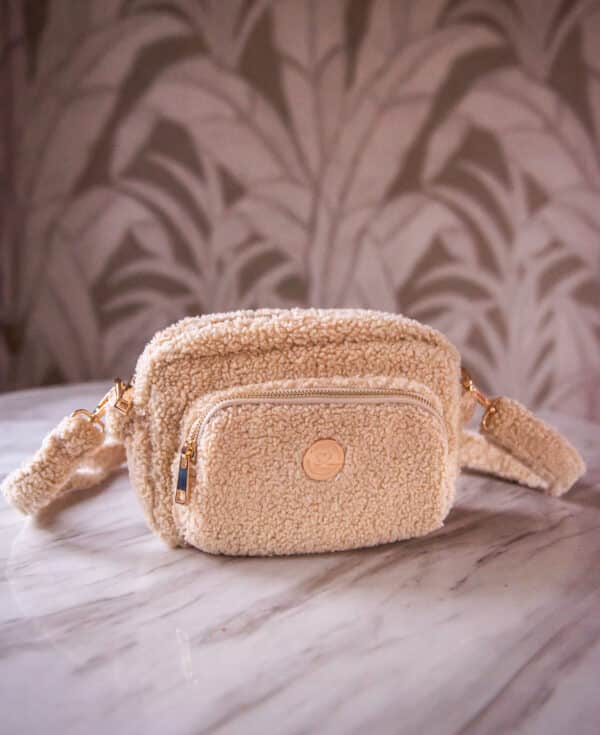 Fancy dog mom bag Teddy Beige